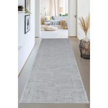 Decofloor Halı Nepal 5395A Gri-Krem Lazer Kesim Dokuma Taban Kesme Yolluk Koridor-Antre-Mutfak-Oturma Odası-Salon