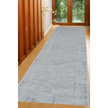 Decofloor Halı Nepal 5395A Gri-Krem Lazer Kesim Dokuma Taban Kesme Yolluk Koridor-Antre-Mutfak-Oturma Odası-Salon