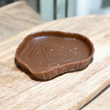 Epoksi Reçine Sunumluk - Kütük Model Çikolata Kahve