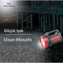 Ucuz Geldi Şarjlı Gemici El Feneri Güçlü LED Işık Kamp Lambası Cata Soma Power LED El Feneri
