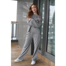 Gri Oversize  Eşofman Takım
