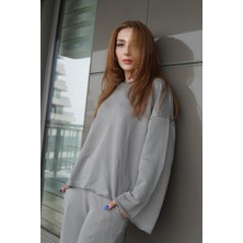 Gri Oversize  Eşofman Takım
