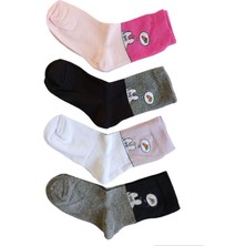 Butik Kız Çocuk 4 Adet Tavşan Figürlü Soket Çorap 5-6,7-8,11-12 Yaş