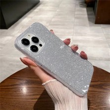 Grabono Apple iPhone 13 Pro Max Kılıf Parlak Simli Muhteşem Görünüm, Sert ve Dayanıklı Iki Katmanlı Ultra Koruma Sert Silikon