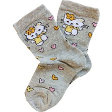 Butik Kız Çocuk 4 Adet Hello Kity Desenli Soket Çorap 0-1,1-2,3-4 Yaş