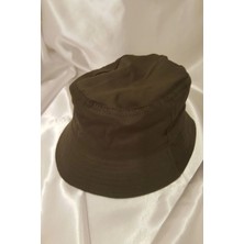 Rahan Şapka Bucket Şapka Balıkçı Kova Şapka Unisex Yuvarlak Şapka Haki