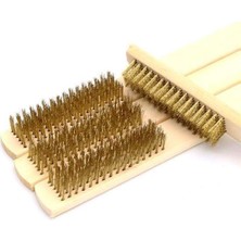 Zayka® Metal Telli Fırça Ahşap Saplı Pas Kir Sökme Temizleme Fırçası
