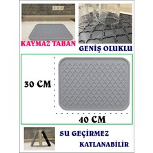 Silikon Bulaşık Kurutma Matı Büyük Boy Tezgah Üstü Kuruluma Matı Bulaşık Yıkama Matı 40 x 30 cm