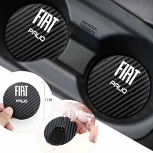 Kocamın Tasarımı Fiat Palio Otomobil Için Siyah Karbon Bardak Altlığı Fiat Palio Için Dayanıklı ve Şık 7 cm Tasarım 2 Adet