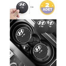 Hyundai H 100 Modeline Uygun Karbon Araç Bardak Altlığı 2 Adet Hyundai H 100 Iç Mekanı Için Şık 7 cm Tasarım