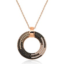 925 Ayar  Gümüş Rose Halka Kadın Gümüş Kolye