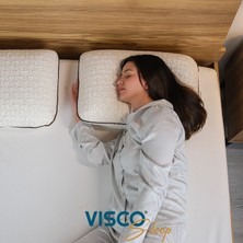 Visco Sleep Visco Yastık Ergonomik Yastık Risus Doğal Keten Kılıflı Yastık 60x40x15  cm