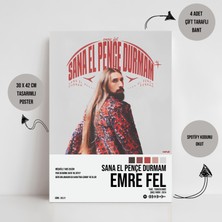 Orendart Emre Fel - Sana El Pençe Durmam Spotify Çerçevesiz Tasarım Poster