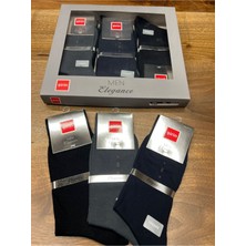 Lüx Kutulu Dikişsiz Elegance Erkek Çorap (12 Adet) 40-44