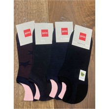 Koyu Renkler Bambu Sneakers  Çorap (12 Adet) 36-40 Numara