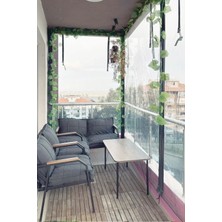 Branda Dünyası 170X560 cm Fermuarlı Şeffaf Balkon Brandası