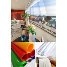 Branda Dünyası 230X630 cm Fermuarlı Şeffaf Balkon Brandası