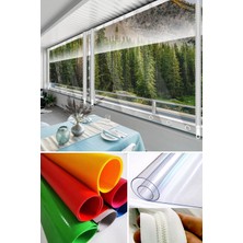 Branda Dünyası 370X780 cm Fermuarlı Şeffaf Balkon Brandası