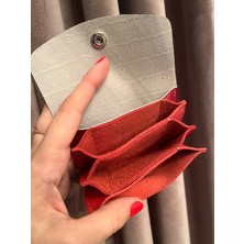 Pinkylola Design - Rich Model Kırmızı Rugan Kroko ve Mat Kırmızı Renk Hakiki Deri Çoklu Kartlık Cüzdan Bereket
