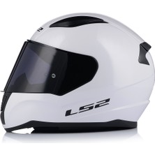 Ls2 Rapıd 2 Beyaz Kapalı Motosiklet Kaskı Siyah Camlı