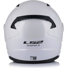 Ls2 Rapıd 2 Beyaz Kapalı Motosiklet Kaskı Siyah Camlı