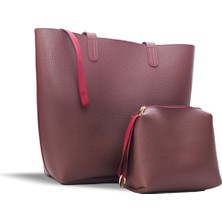 Grazia Bordo Renk Yavrulu Omuz Çantası