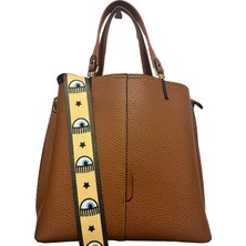 Pinkylola Design- *** Pi Model Taba Suni Deri El & Askılı Omuz Çantası -Göz Detayı Askılı
