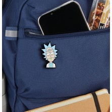 Rozzy Lab Rick And Morty 4lü Rozet Set - Rick Morty Pickle Rick Portal Finger - Broş - Yaka Çanta Aksesuar