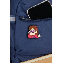 Rozzy Lab Gravity Falls Mabel Gözlük Pin - Rozet - Ahşap - Broş - Yaka Çanta Aksesuar
