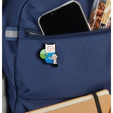 Rozzy Lab Adventure Time 4lü Rozet Set - Finn Jake Bmo Prenses Ciklet - Broş - Yaka Çanta Aksesuar
