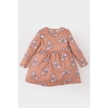 DeFacto Kız Bebek Fiyonk Desenli Uzun Kollu Elbise E5124A525SP