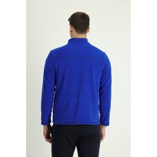 Yarım Fermuarlı Nakışlı Polar Sweatshirt
