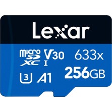 633 x 256 GB Micro Sd Kart, Microsdxc Uhs-I Kartı + Sd Adaptörü, 100 Mb/sn'ye Kadar Okuma, Hafıza Kartı Micro Sd A1, C10, U3, V30, Cep Telefonu/tablet/güvenlik Kamerası Için (LMS0633256G-BNAAA)