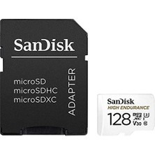 High Endurance Microsdxc Bellek Kartı 128 GB + Adaptör (Dash Camları ve Özel Güvenlik Kameraları Için, 100 Mb/s Okuma, Full Hd ve 4K Videolar Için V30)