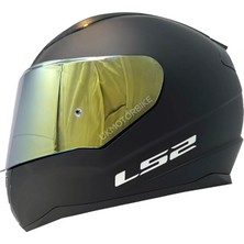 Ls2 Rapıd 2 Mat Siyah Fullface Motosiklet Kaskı Gold Camlı