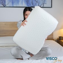 Visco Sleep Visco Yastık Ergonomik Yastık Risus Doğal Viskon Kılıflı Klasik Yüksek Yastık   60 x 40 x 15  cm