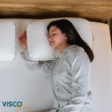 Visco Sleep Visco Yastık Ergonomik Yastık Risus Doğal Viskon Kılıflı Klasik Yüksek Yastık   60 x 40 x 15  cm