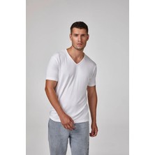 Relactive Kısa Kol V Yaka Erkek T-Shirt 1606