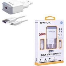 Umut Bilişim Teknolojileri _  Huawei Mate 30 Pro Uyumlu 18W 3.0A Type-C Hızlı Şarj Cihazı / Şarj Aleti Seti (Adaptör+Kablo)