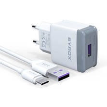 Umut Bilişim Teknolojileri _  Oppo A55 Uyumlu 18W 3.0A Type-C Hızlı Şarj Cihazı / Şarj Aleti Seti (Adaptör+Kablo)