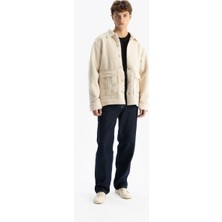 Erkek Oversize Cepli Ince Kaşe Ceket