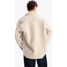 Erkek Oversize Cepli Ince Kaşe Ceket