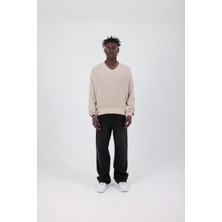 Tonrise Erkek Oversize V Yaka Triko Kazak