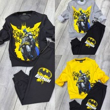 Batman 2 Iplik Mevsimlik Erkek Çocuk Siyah Eşofman Takımı