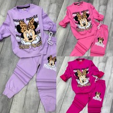 Minnie Mouse 2 Iplik Mevsimlik Kız Çocuk Fuşya Eşofman Takımı