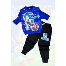 Sonic 2 Iplik Mevsimlik Erkek Çocuk Mavi Eşofman Takımı