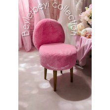 Beylerbeyi Gürgen Ahşap Ayak Welsoft Kumaş Oval Pufidik Puf Bench Tabure Sandalye Berjer Koltuk