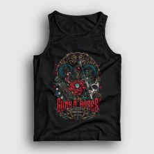 Presmono Unisex Siyah London Guns N' Roses Rock Atlet