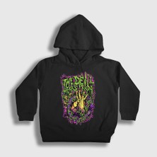 Presmono Unisex Çocuk Siyah Hands The Devil Wears Prada Kapüşonlu Sweatshirt