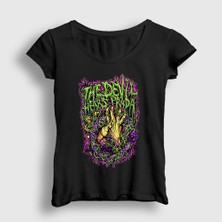Presmono Kadın Siyah Hands The Devil Wears Prada T-Shirt